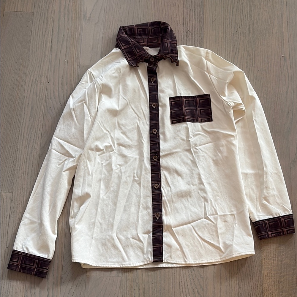 Chocolate Bar themed button up